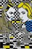 Placeholder: 5d chess in the style of roy lichtenstein