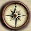 Placeholder: Compass on top of an old leathery ocean map