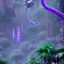 Placeholder: Avatar Pandora forest neon glowing plants fantasy purple blue green vibrant HD high definition 4K detailed lush beautiful tropical misty sparkles