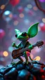 Placeholder: a balloon gekko gremlin rock star in the style of Escher, bokeh like f/0.8, tilt-shift lens 8k, high detail, smooth render, down-light, unreal engine, prize winning