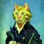 Placeholder: Portrait of a cat by Van Gogh