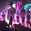 Placeholder: Cyberpunk party