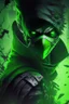 Placeholder: green vampire ninja, anime style, depth of field, nvidia graphics, lightrays, trending art, movie poster