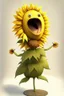 Placeholder: cheery sunflower avatar singing full body