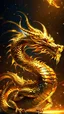 Placeholder: Golden Powerfull Dragon 8K High Quality, Cosmic Astrology Background