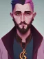 Placeholder: Portrait of a 30 year old strange gay wizard