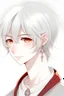 Placeholder: anime boy white hair long earrings