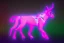 Placeholder: centaur in full-length neon light on Mars