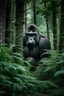 Placeholder: giant gorilla hiding in the woods