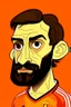 Placeholder: Nuno Mendes Portuguese football player , cartoon 2d