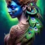 Placeholder: Insanely detailed photograph of an elaborate beautiful peacock goddess intricate glowing skin eyes intricate face hair lashes fur dress hyperdetailed painting by Anna Dittmann Huang Guangjian and Dan Witz CGSociety ZBrush Central fantasy art album cover art 4K 64 megapixels 8K resolution HDR Greek shiny space colours jewelry celestial hair eyes light"