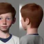 Placeholder: short redheaded boy/kid with a long face and freckles, realistic, 8k,