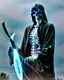 Placeholder: photo of a hoodless grim reaper wearing a suit, highlighting shiny areas of the skull, sitting outside a cemetery with a welcome sign, wearing suit, rim lighting, studio lighting, looking at the camera, dslr, ultra quality, sharp focus, tack sharp, dof, film grain, Fujifilm XT3, crystal clear, 8K UHD