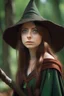 Placeholder: beautiful young female witch,Sherwood Forest,Robin Hood