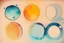 Placeholder: Five Abstract watercolour circles with sketchy pencil outlines