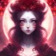 Placeholder: fiery red, anime, epic dark queen,tears, majestic, ominous, fire, roses, intricate, masterpiece, expert, insanely detailed, 4k resolution, retroanime style, cute big circular reflective eyes, cinematic smooth, intricate detail , soft smooth lighting, soft pastel colors, painted Rena