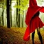 Placeholder: gorgeous red riding hood sensually lifting her skirt up