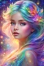 Placeholder: Adorable digital painting style. Pastel hues adorn her every trace, A rainbow girl with a shimmering embrace, Her eyes, glistening with dreams and grace, A vision of magic, lighting up any space. highly detailed, beautiful detailed digital art, beautiful artwork, very beautiful fantasy art, beautiful fantasy painting, digital art, dream, high quality, 4k, correct face structure, correct anatomy