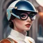 Placeholder: a close up of a person wearing a helmet, trending on cgsociety, retrofuturism, looks like audrey hepburn, hermes ad, cinestill 800t eastmancolor, stunning screenshot, detailed big eyes, professional iphone photo, wes anderson and gucci, cgsociety - w 1 0 2 4 - n 8 - i, sixties pinup, goggles, luts ar 1:1, shot with Sony Alpha a9 Il and Sony FE 200-600mm f/5.6-6.3 G OSS lens, natural ligh, hyper realistic photograph, ultra detailed -ar 1:1 —q 2 -s 750)