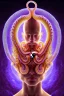 Placeholder: Spiritual being with Tentacles over human Head creating reality around, wrapping Spiral around Human, Psychedelic