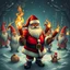 Placeholder: there is no kebabs at christmas, evil Santa, evil gnomes running around, king diamond, flaming eyes, evil Rudolf, evil Frosty, kebabs and kebab