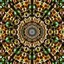 Placeholder: 3d Kaleidoscope recursive made of a metallic random color spheres turning many times likr Spirograph drawing Kaleidoscope Ruler Set creation