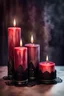 Placeholder: watercolor three burgundy vintage candles with black lace, Trending on Artstation, {creative commons}, fanart, AIart, {Woolitize}, by Charlie Bowater, Illustration, Color Grading, Filmic, Nikon D750, Brenizer Method, Side-View, Perspective, Depth of Field, Field of View, F/2.8, Lens Flare, Tonal Colors, 8K, Full-HD, ProPhoto RGB, Perfectionism, Rim Lighting, Natural Lighting, Soft Lighting, Accent Ligh