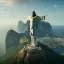 Placeholder: Christ the Redeemer, spring, flying birds, unreal engine 5, cinematic lighting, realistic, hyper detailed, 8k, octane render, cinema 4d