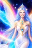 Placeholder: cosmic woman angels smile,admiral ufo high commander from the future, one fine whole face, crystalline skin, expressive blue eyes,rainbow, smiling lips, very nice smile, costume rainbow pleiadian, Beautiful tall woman pleiadian Galactic commander, ship, perfect datailed golden galactic suit, high rank, long blond hair, hand whit five perfect detailed finger, amazing big blue eyes, smilling mouth, high drfinition lips, cosmic happiness, bright colors rainbow, blue, pink, gold, jewels, realist,8k