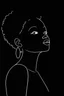Placeholder: black girl outline
