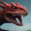 Placeholder: red dragon, dragon portrait, portrair, dragon head, dragon face, big eyes, dragon with snake eyes, fangs, dragon with horns, 8k resolution, high-quality, fine-detail, fantasy, incredibly detailed, ultra high resolution, 8k, complex 3d render, cinema 4d