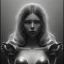 Placeholder: A black and white portrait of a women, long hair, upper body, head and shoulders portrait, 8k resolution concept art portrait by Greg Rutkowski, Artgerm, WLOP, Alphonse Mucha dynamic lighting hyperdetailed intricately detailed Splash art trending on Artstation triadic colors Unreal Engine 5 volumetric lighting