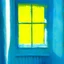 Placeholder: sun at the window, turquoise, yellow