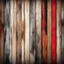 Placeholder: Hyper Realistic red, brown, black, golden & white multicolor grungy rustic texture on wooden planks with vignette effect