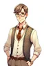 Placeholder: Profesor himbre de matematicas con lentes y cabello corto con ropa elegante