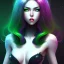 Placeholder: fantasy setting, multicolored hair, green and black hair, more black hair, more black hair