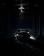 Placeholder: Dark Forest Drive: A couple in a car driving through a dense, dark forest with tall, shadowy trees. The headlights illuminate the eerie, twisted branches ahead, creating an ominous atmosphere.