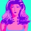 Placeholder: Vaporwave adult female