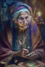 Placeholder: A wicked 76 year old gypsy woman doing a tarot reading