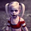 Placeholder: Cute baby character harley quinn, photo realistic, unreal engine, cinematic lighting 8k --v 4