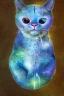 Placeholder: Aquarius zodiac sign, cat, blue, green, hyper realistic