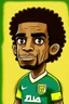 Placeholder: Douglas Louise Brazilian football player cartoon 2d