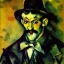 Placeholder: Retrato de Dracula con estilo de Paul Cézanne