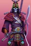 Placeholder: Neon crystal skeleton samurai