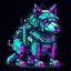 Placeholder: A 2D Vaporwave would depict the robotic dog from Doctor Who with digital glitch patterns, with Japanese kanji characters, blending K-9’s boxy, angular form with the nostalgic and surreal aesthetics of vaporwave, he is a robot dog, and is blocky, he has satellite ears, and an antennae.