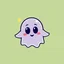 Placeholder: An icon that features a cute ghost that has stars as its eyes. It should look super happy