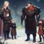 Placeholder: Boy wearing leather armor with family