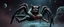 Placeholder: vampire space spider cat holding a human in its grip