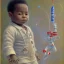 Placeholder: African American baby boy creative space inventor by Monet