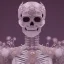 Placeholder: beautiful transparent skeleton, flowers in cosmos, smooth, extremely sharp detail, finely tuned detail, ultra high definition, 8k, unreal engine 5, ultra sharp focus, accurate hands